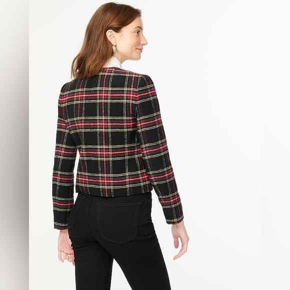 Stewart tartan wool-blend lady jacket - Picture 6 of 9